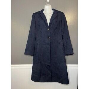 John Meyer Collection Coat Womens 14 Floral Jacquard Long Lined Elegant Dressy